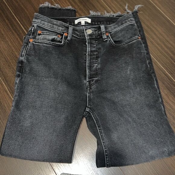 RE/DONE 70s Stove Pipe Jeans in Washed Noir, 27 - Picture 9 of 9